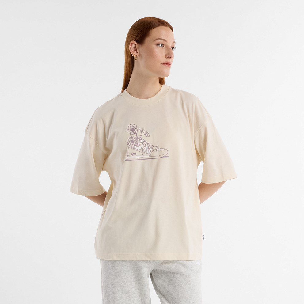 New Balance Oversized Flower T-Shirt футболкасы